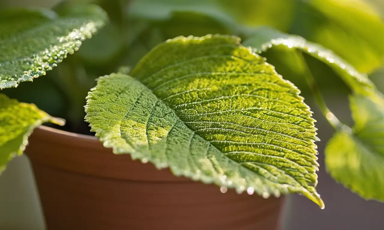 Planta verde vibrante en un entorno sereno