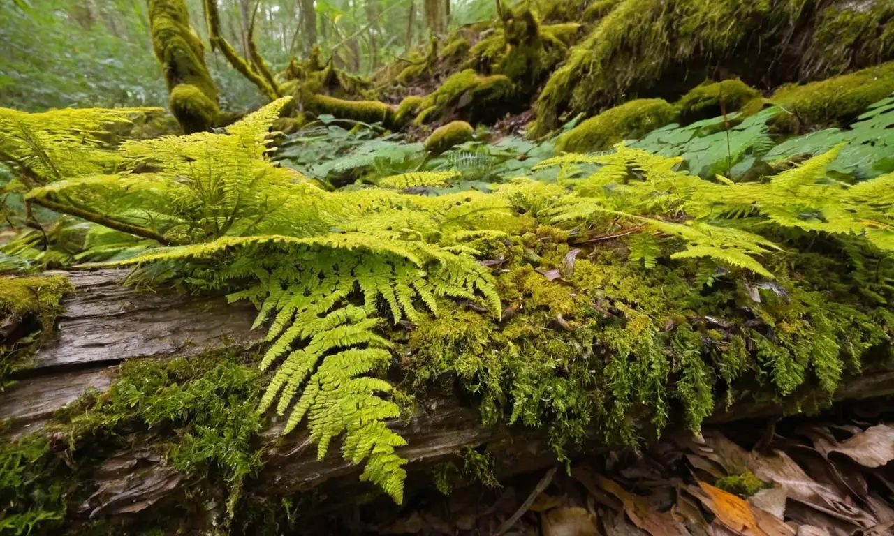Ecosistema vibrante con luz y texturas diversas