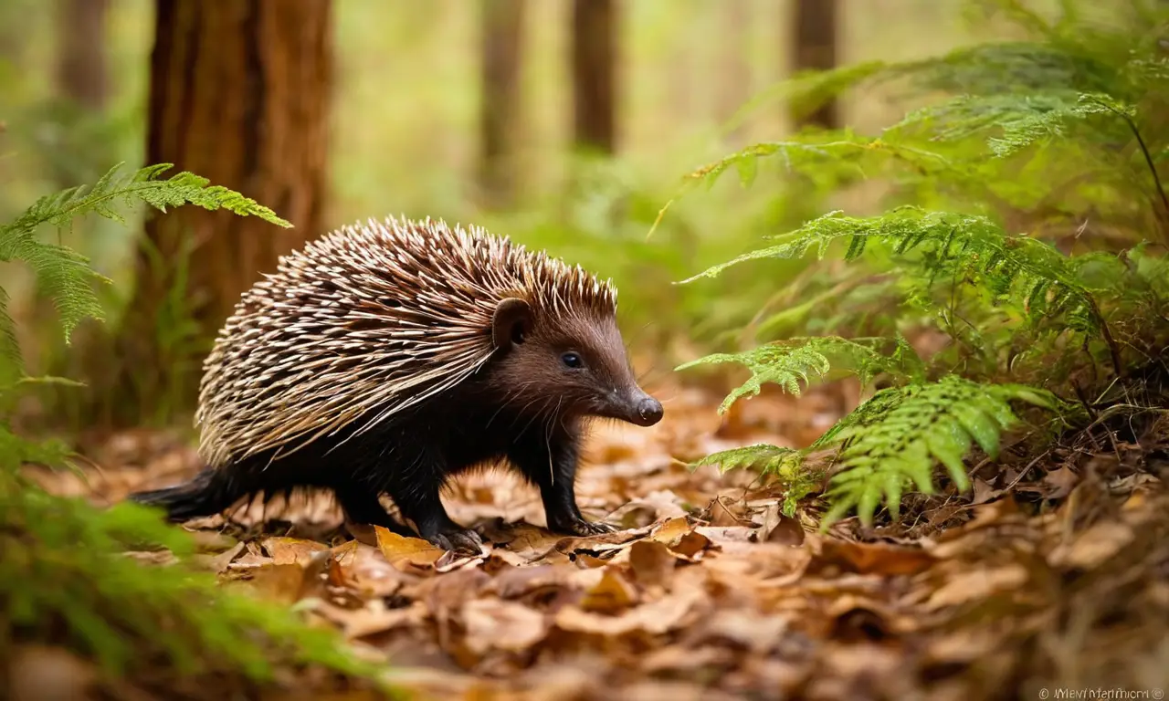 Echidna en armonía con el bosque