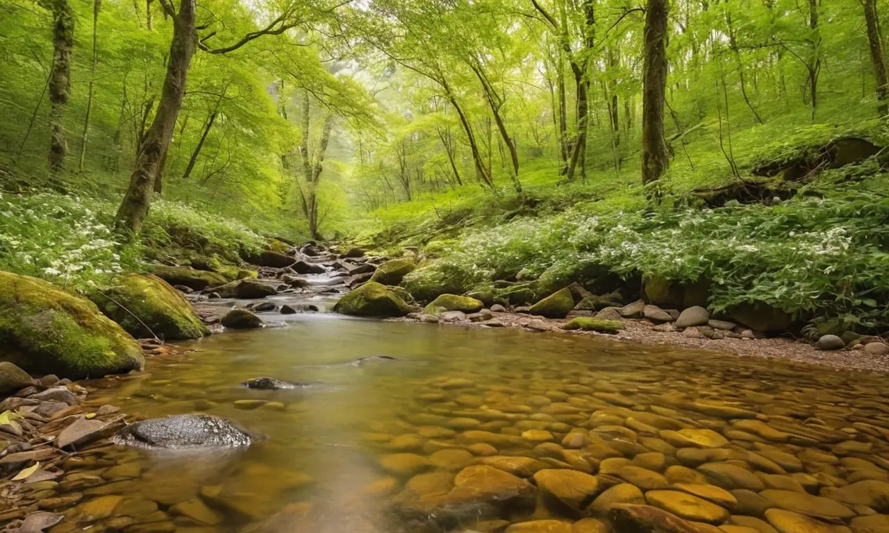 Un bosque sereno refleja la belleza natural