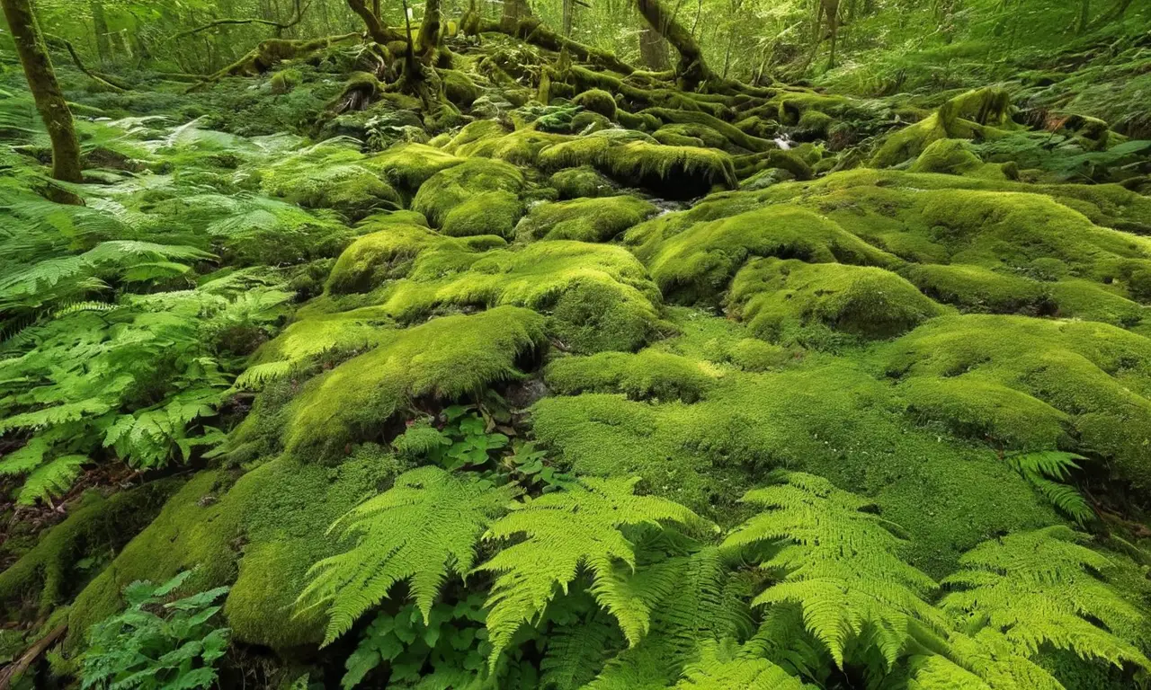 Bosque vibrante con vida y armonía natural