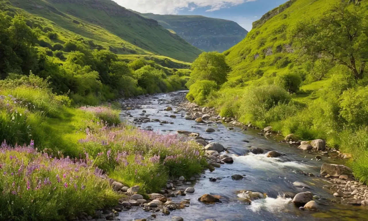 Río vibrante rodeado de naturaleza exuberante
