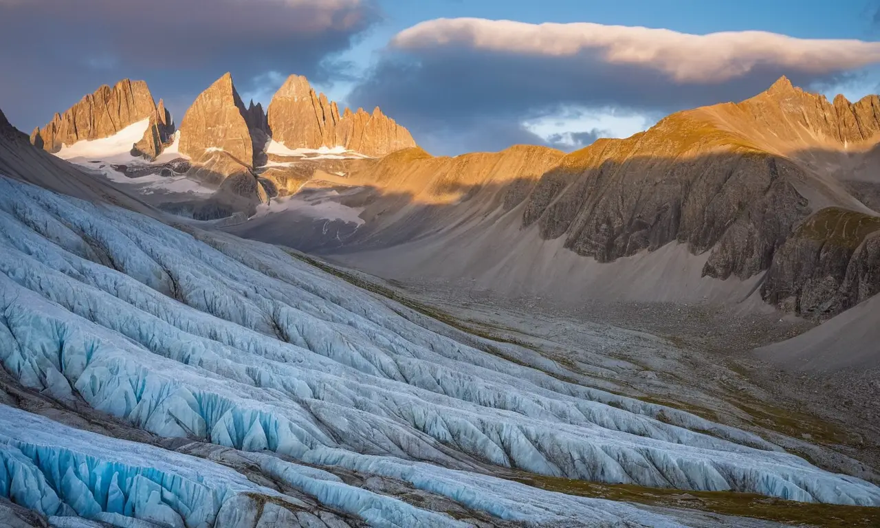Majestuosa belleza glaciar en paisajes alpinos