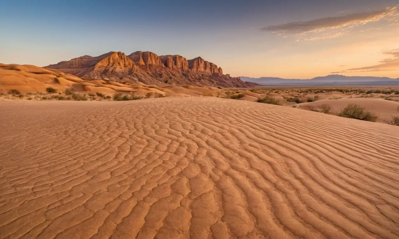 Paisaje árido con rocas y sombras suaves