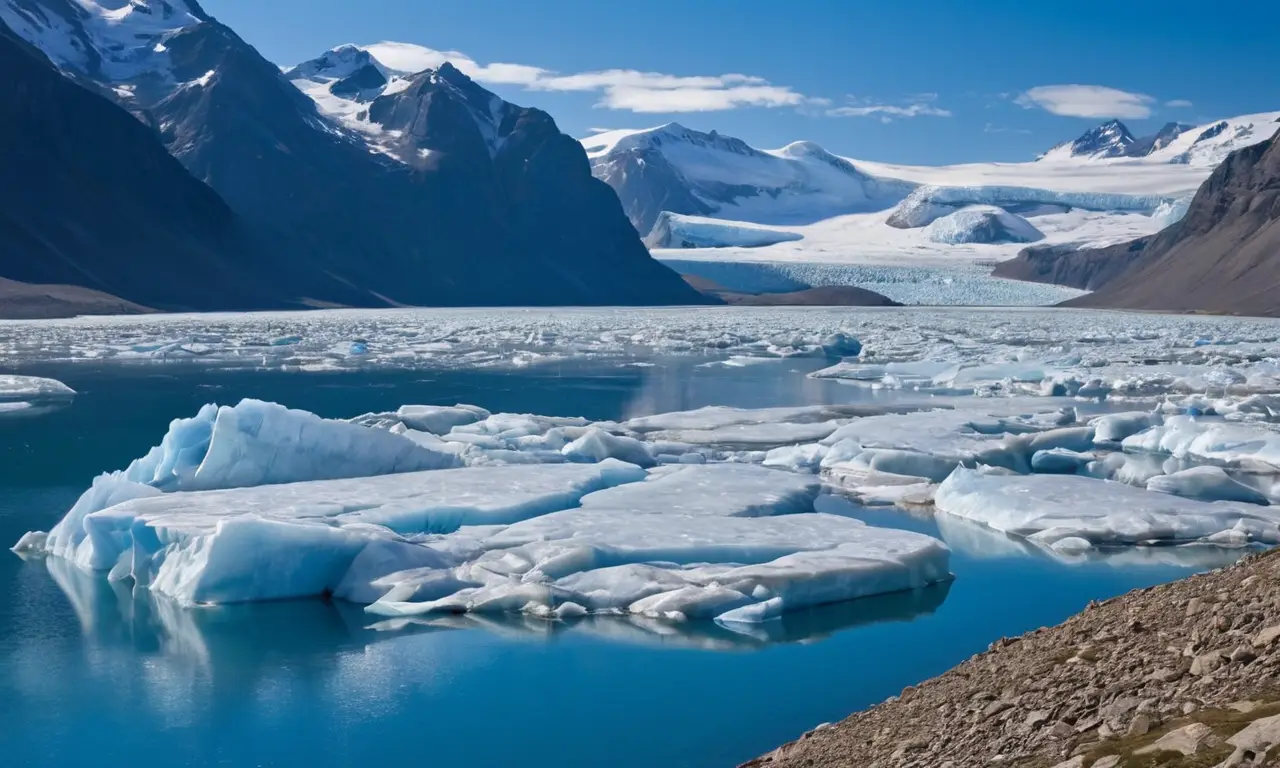 Impresionante paisaje glacial de vastedad y belleza