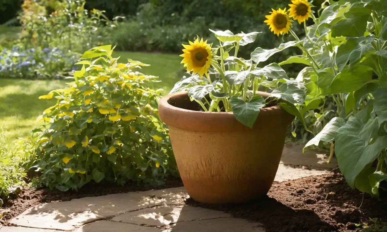 Jardín vibrante, vida y luz en armonía