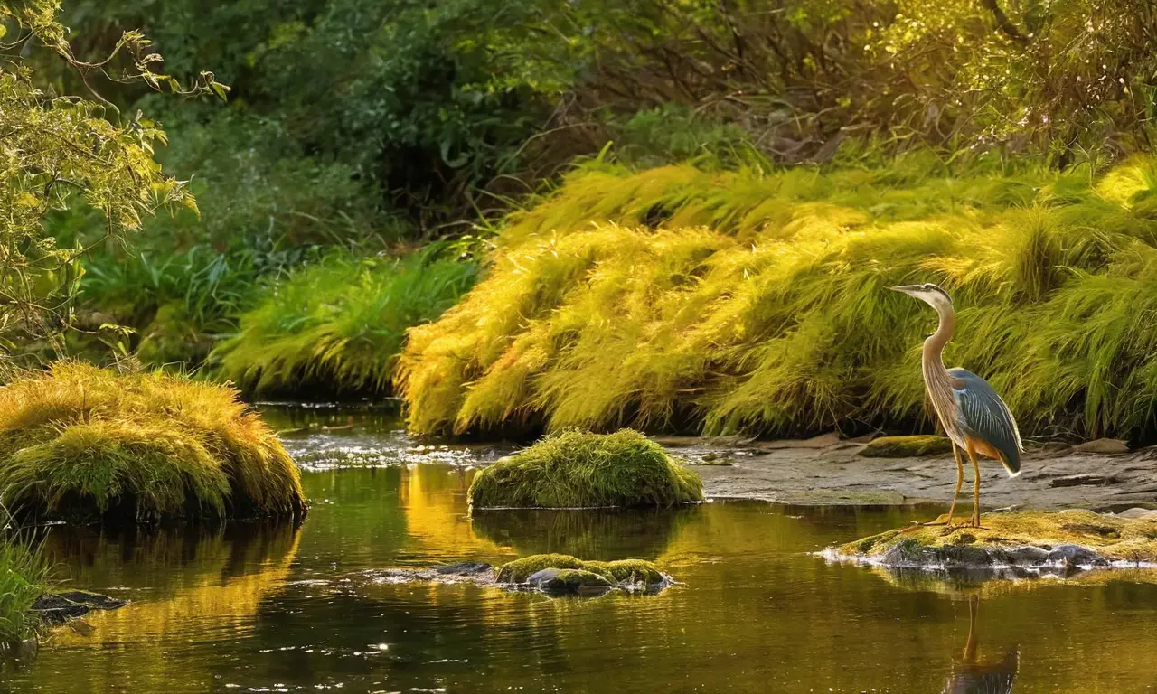 Paisaje vibrante con animales y naturaleza