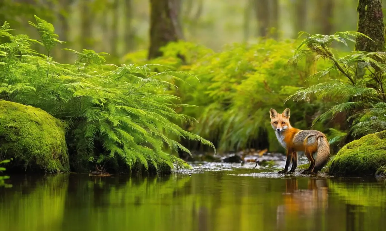 Un bosque denso y vibrante lleno de vida