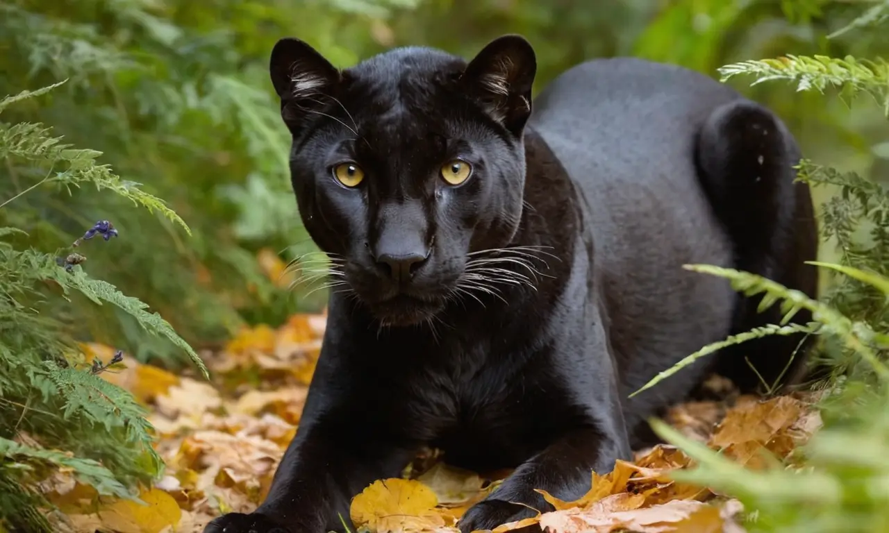 Selva mexicana con jaguar, lobo y serpiente