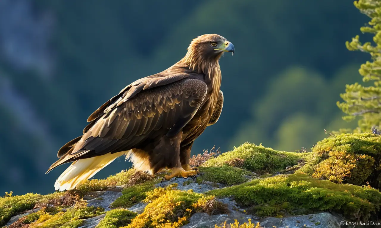 Águila dorada majestuosa en un acantilado