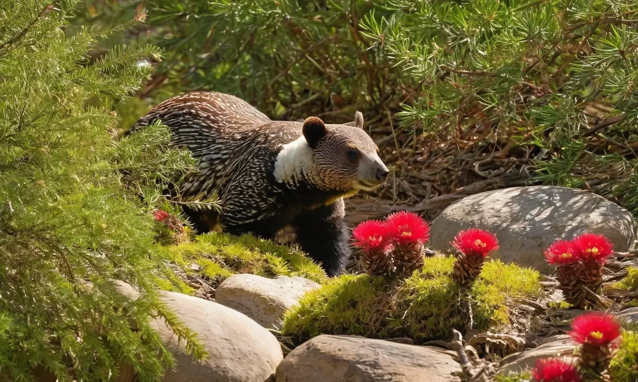 Un paisaje vibrante con fauna y flora