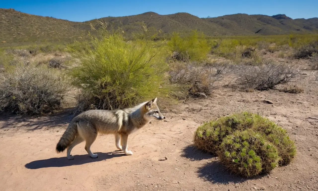 Correcaminos y fauna en un paisaje desértico