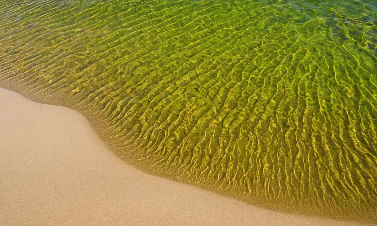 Alga vibrante, vida y movimiento en el agua