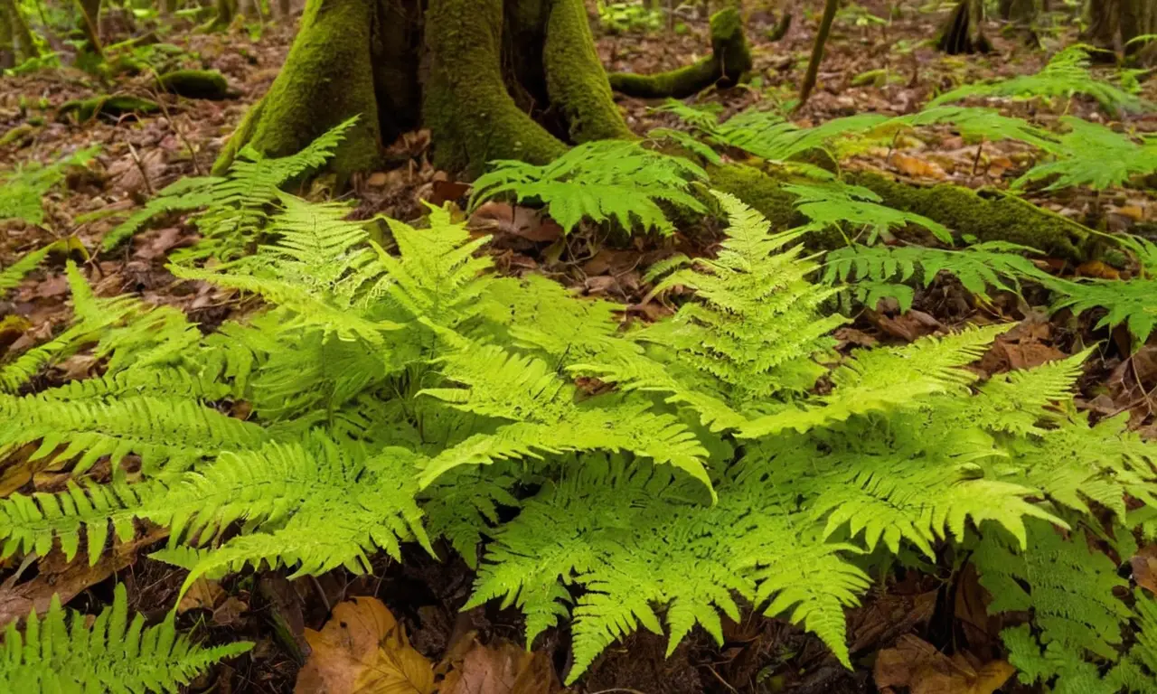 Naturaleza vibrante y detallada de helechos