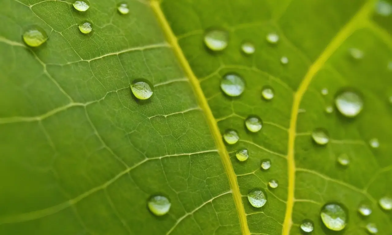 Hoja vibrante con venas y detalles intrincados