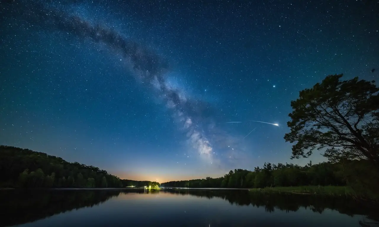 Cielo estrellado reflejando paz y magia