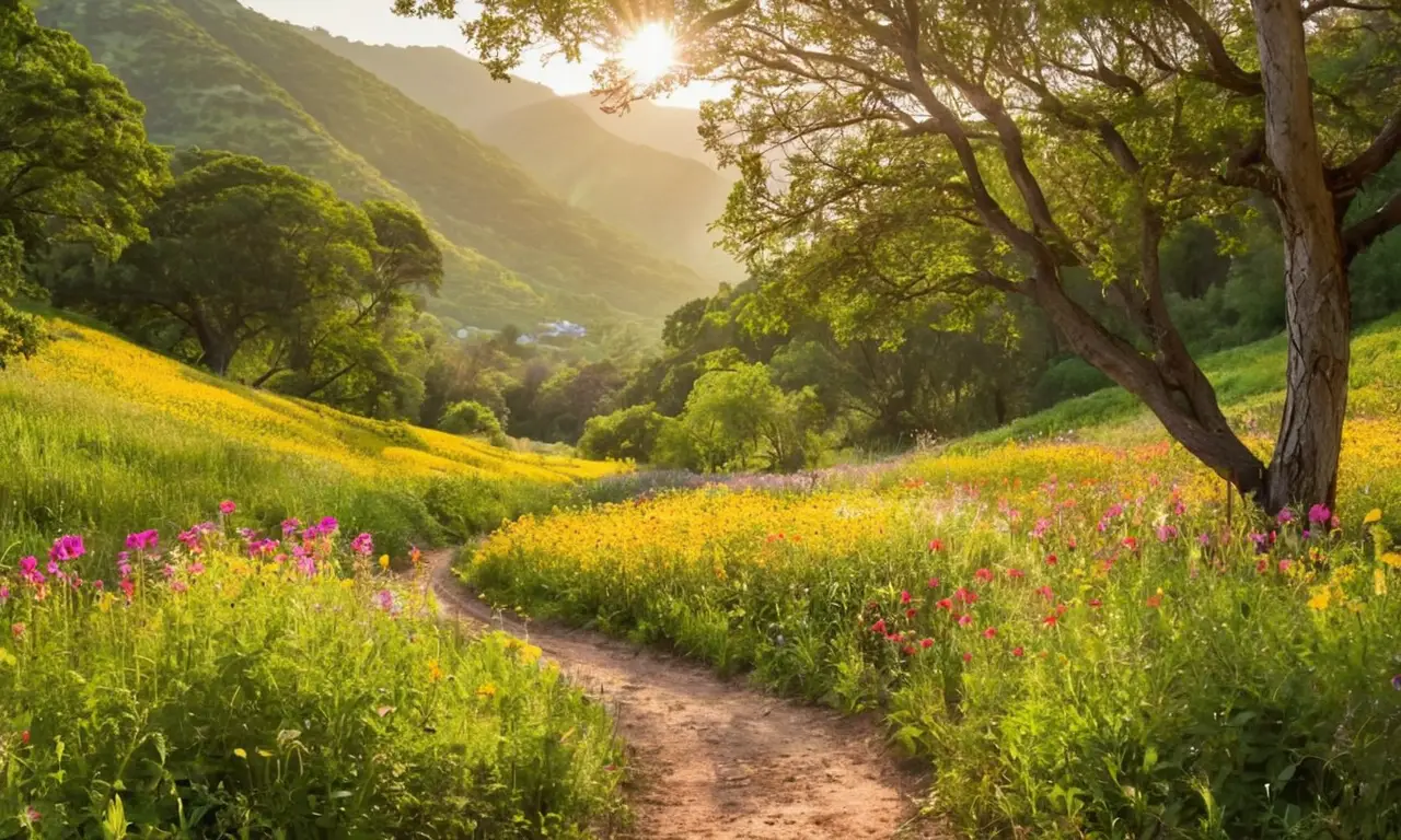 Paisaje vibrante y comunitario en armonía
