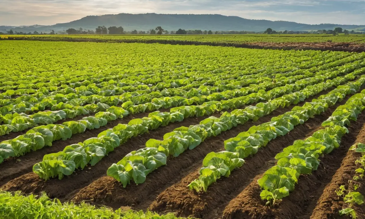 Campos vibrantes reflejan la agricultura sostenible
