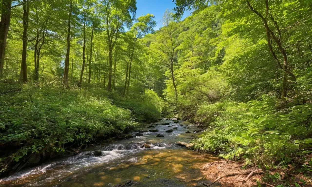 Bosque vibrante lleno de vida y conexión
