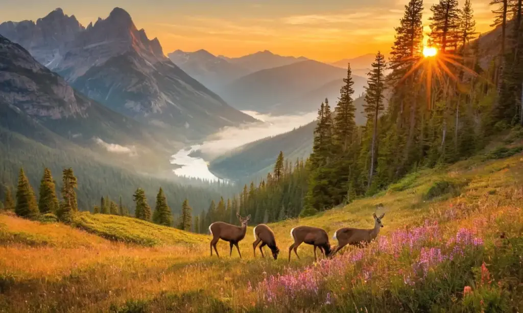 Montañas majestuosas crean un paisaje impresionante