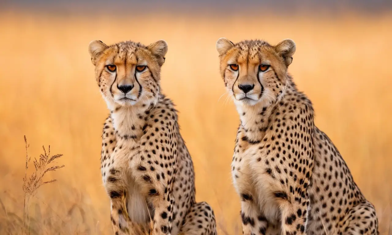 Cheetah alerta en la savanna dorada