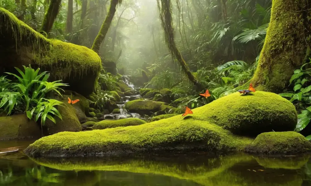 Selva tropical vibrante con rica biodiversidad