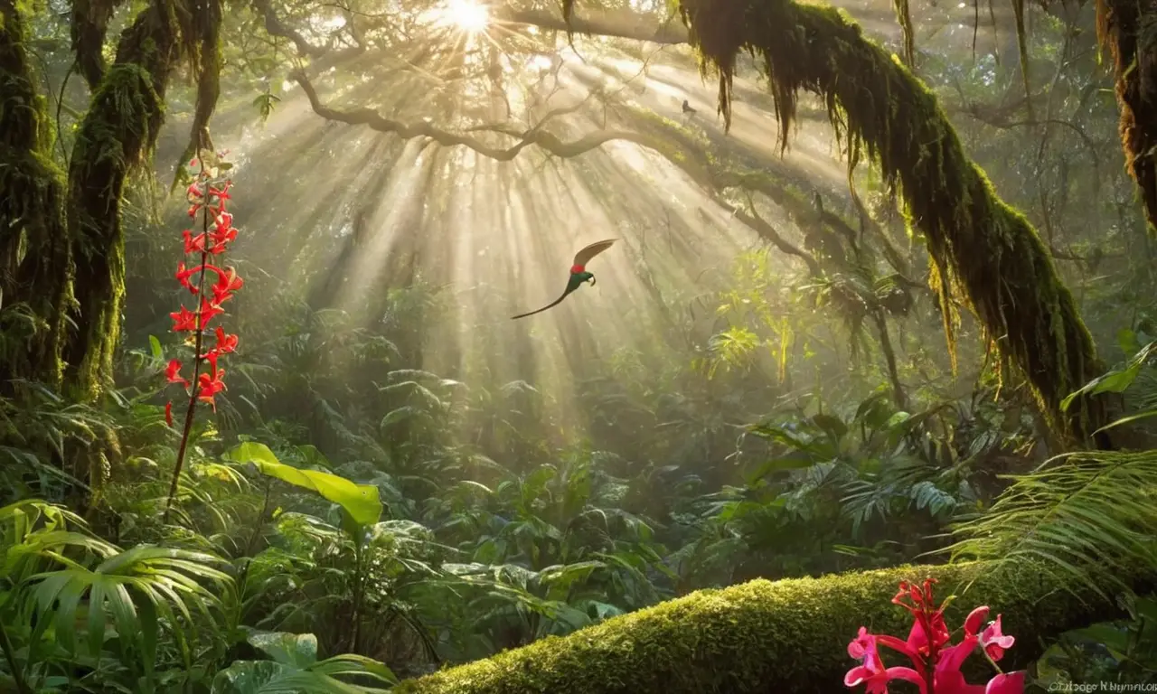Selva vibrante llena de vida diversa