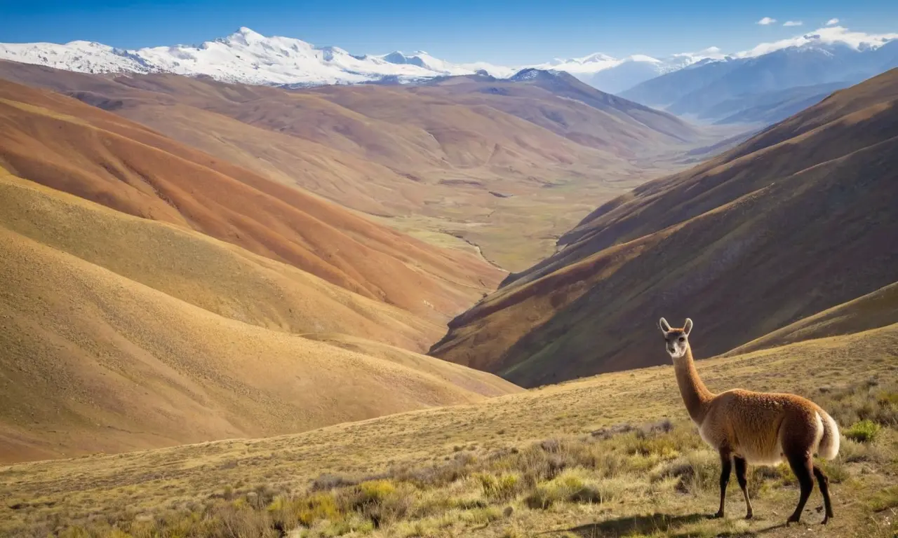 Paisaje andino con fauna y biodiversidad rica