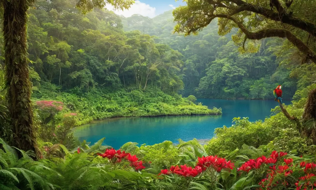 Biodiversidad y belleza en un bosque tropical