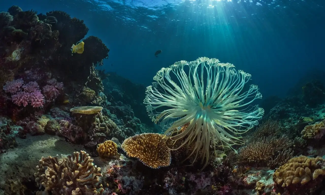Vida misteriosa del océano profundo y vibrante