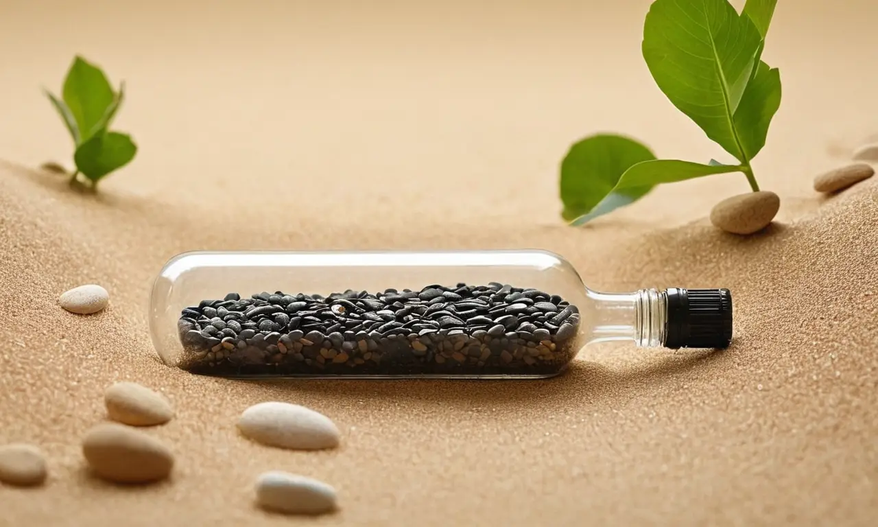 Filtro de capas en botella con luz natural