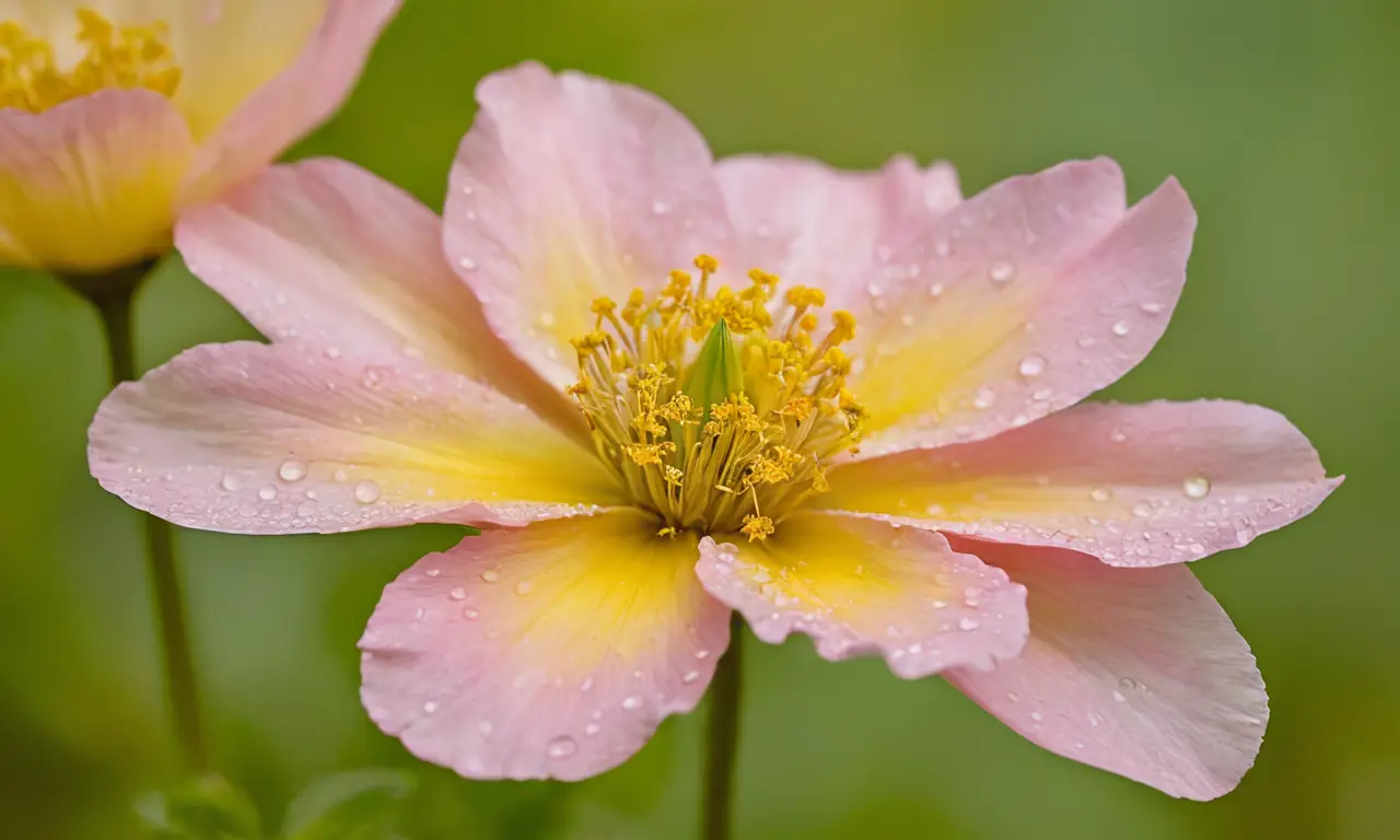 Flores vibrantes con pétalos suaves y luz