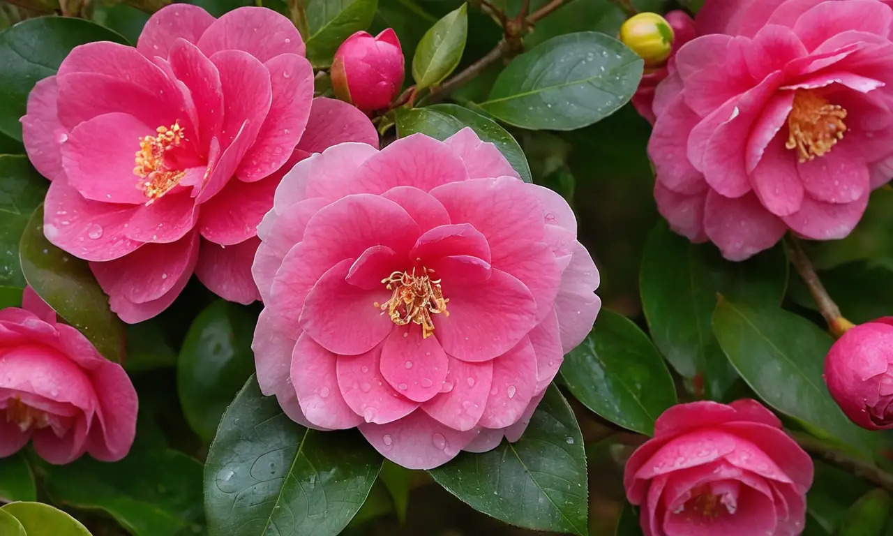 Caminia rosa vibrante en un entorno natural