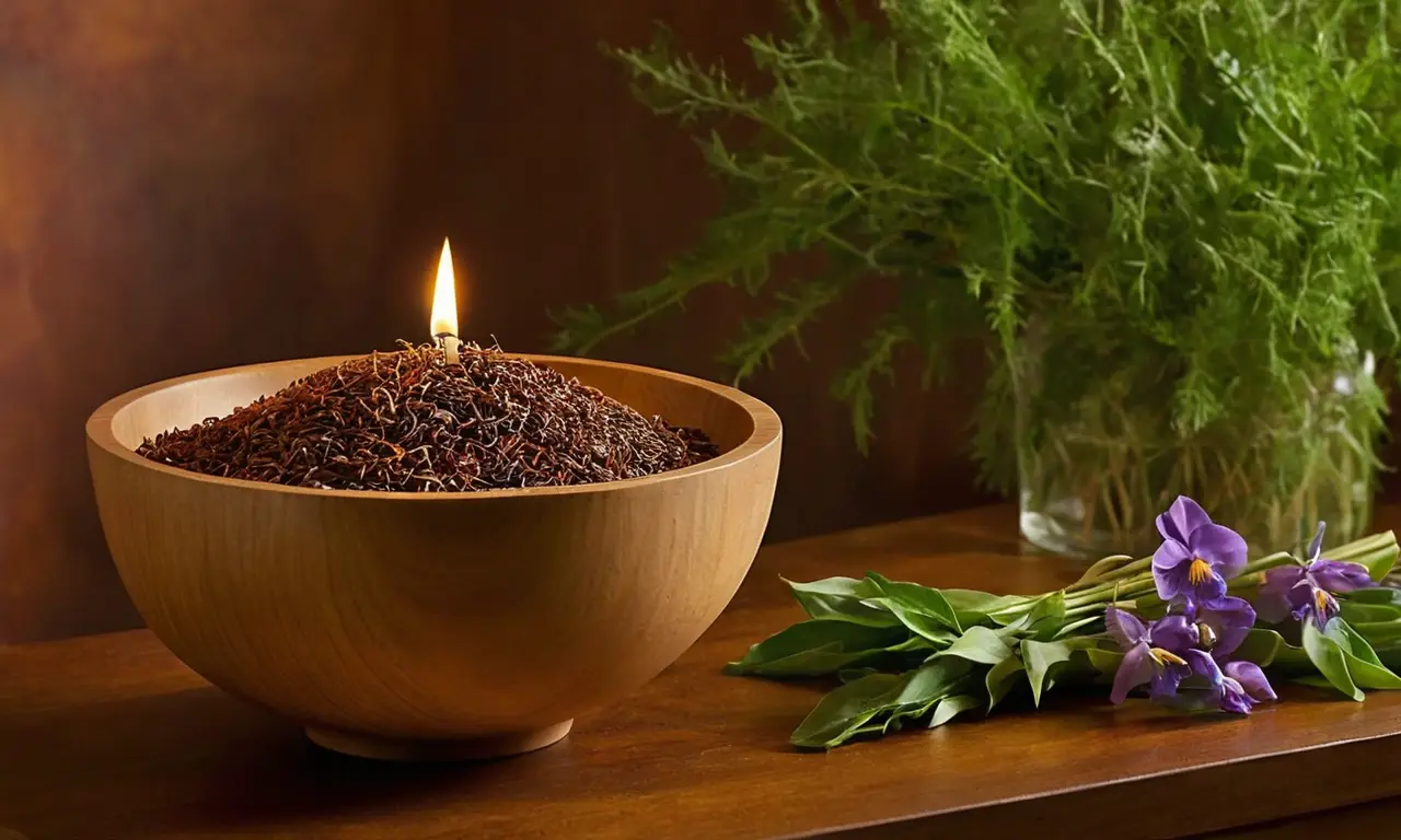 Escena zen con aromas y luces naturales