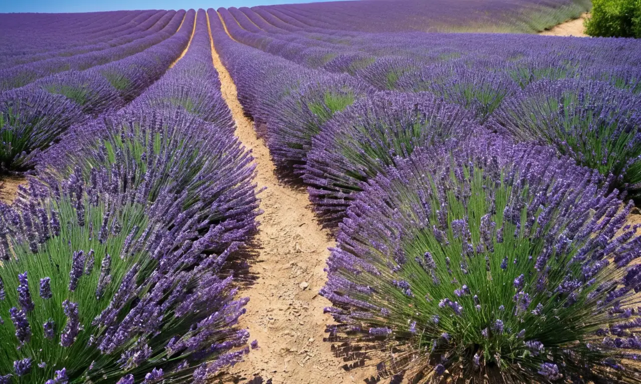 Campos de lavanda vibrantes y fragancia envolvente