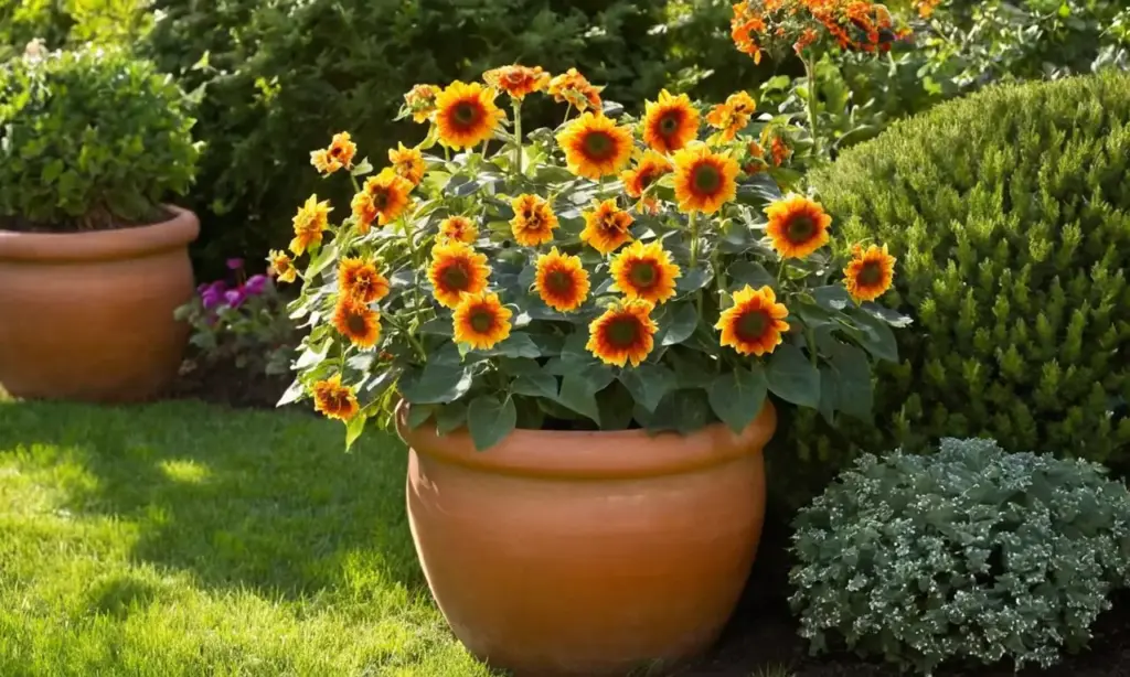 Jardín vibrante lleno de flores y vida