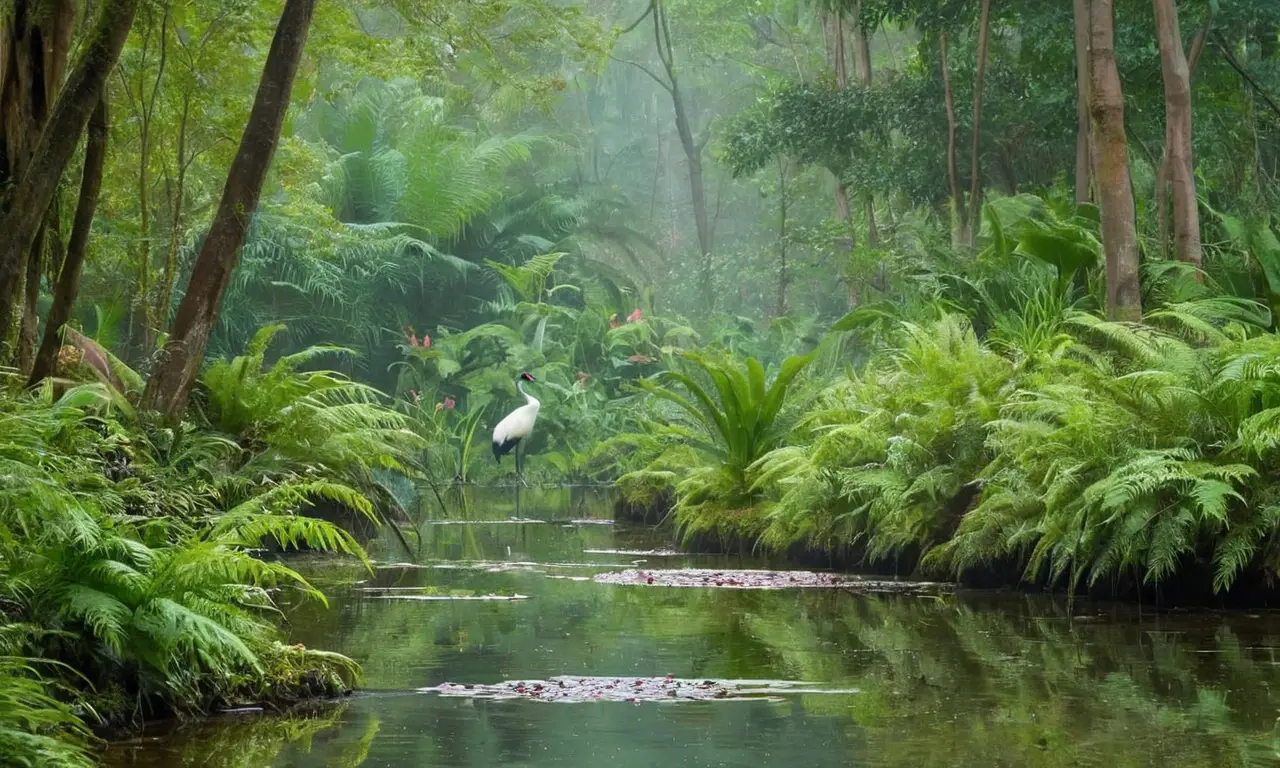 Bosque vibrante y biodiverso lleno de vida