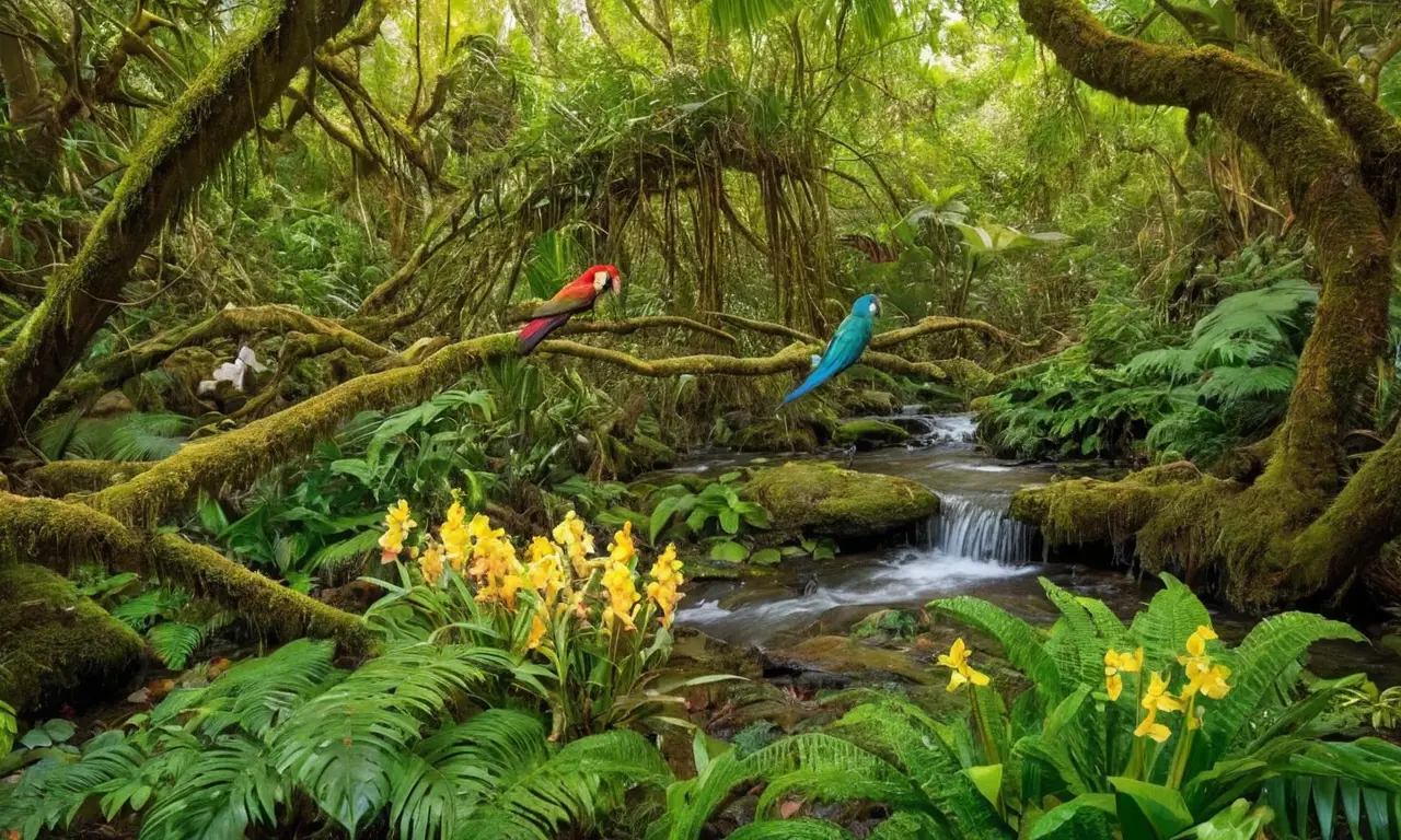 Selva vibrante, rica biodiversidad y luz filtrada