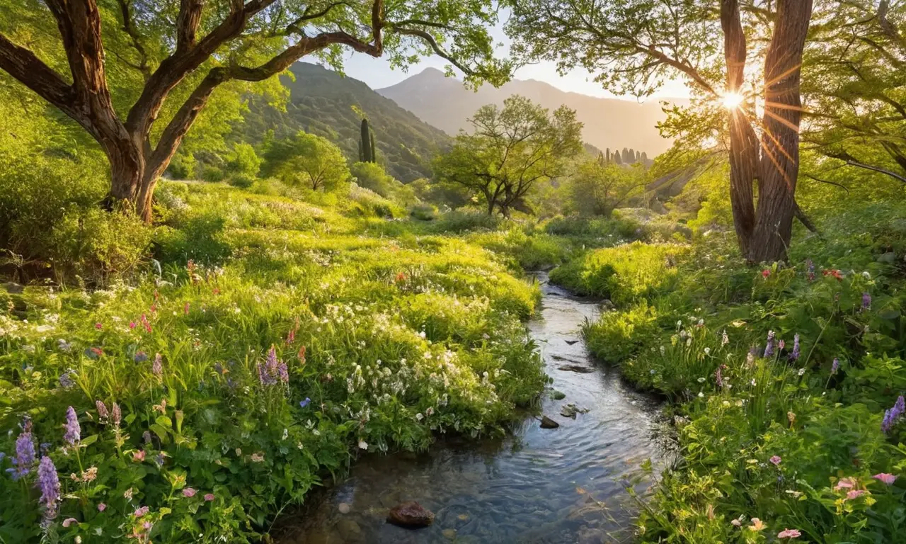 Naturaleza vibrante en armonía y belleza