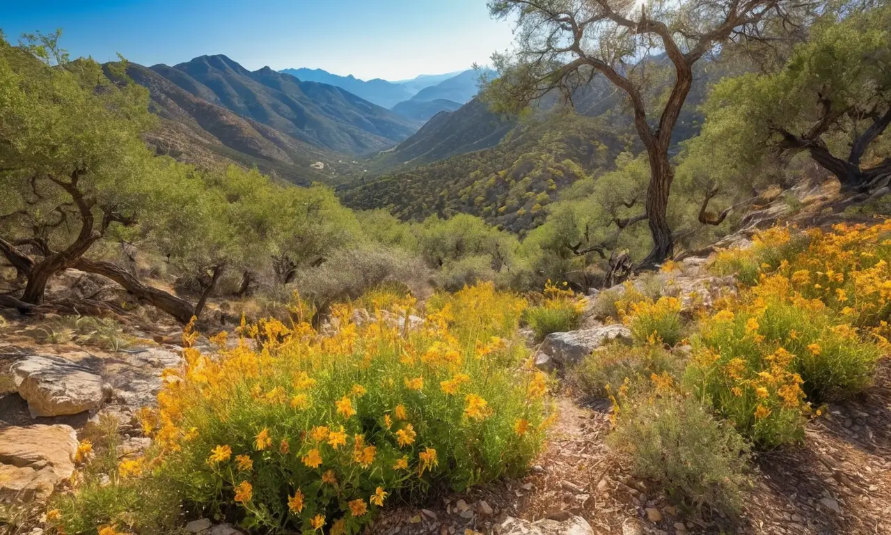 Naturaleza vibrante y diversa bajo el sol