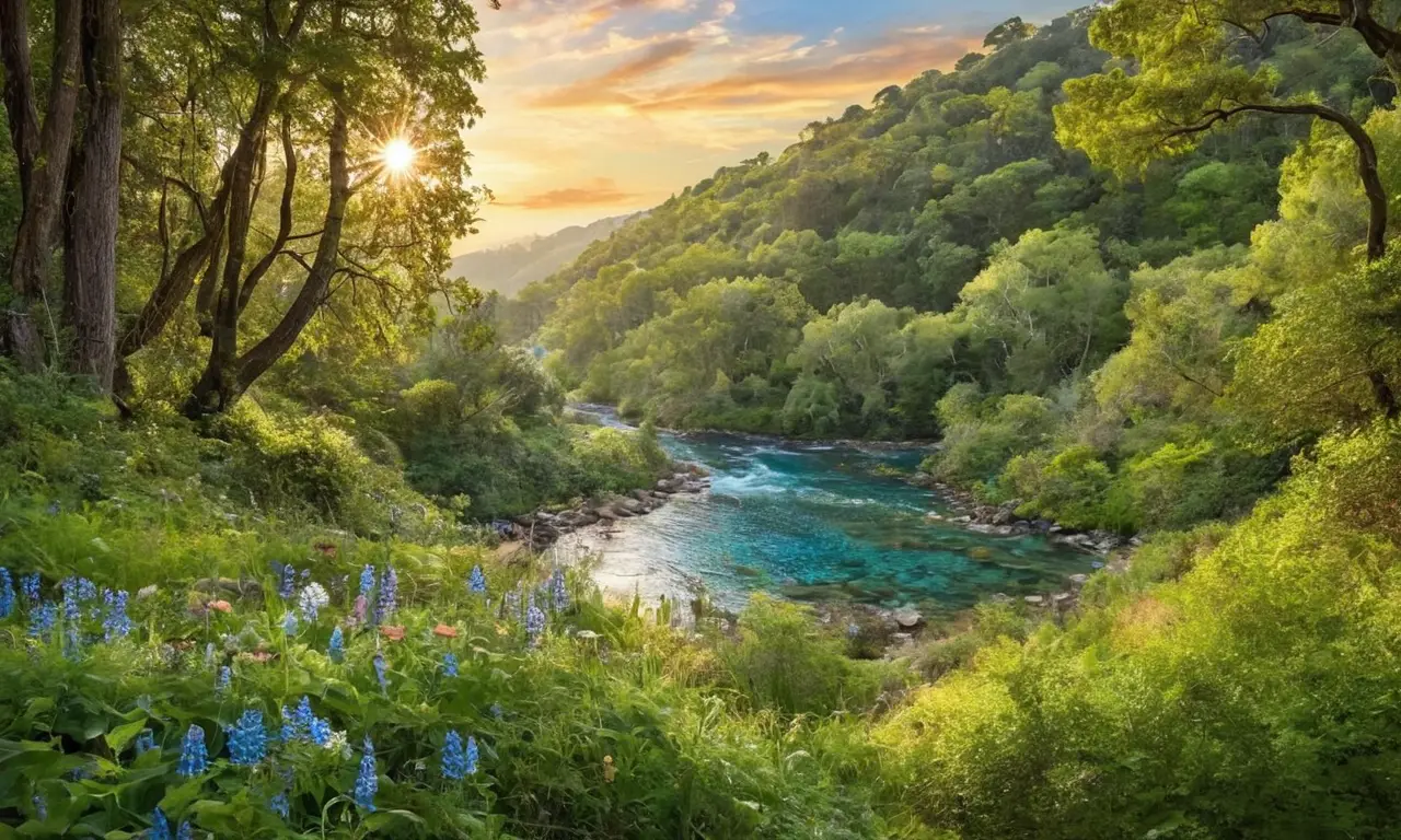 Un paisaje vibrante y diverso de naturaleza