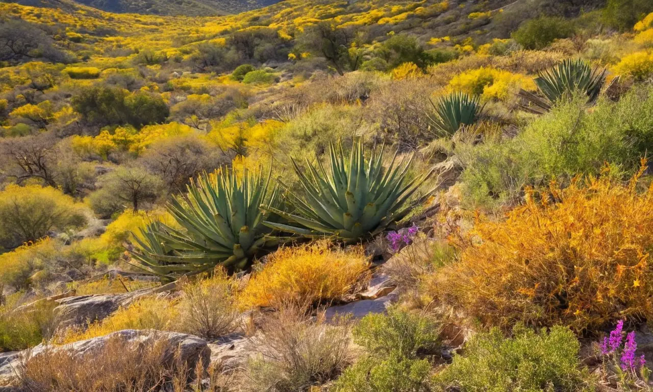 Paisaje vibrante con naturaleza rica y variada