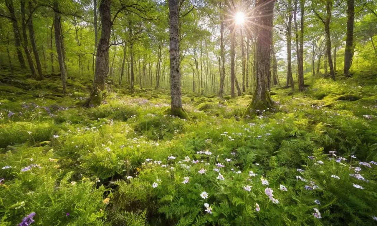 Paisaje natural vibrante y lleno de vida