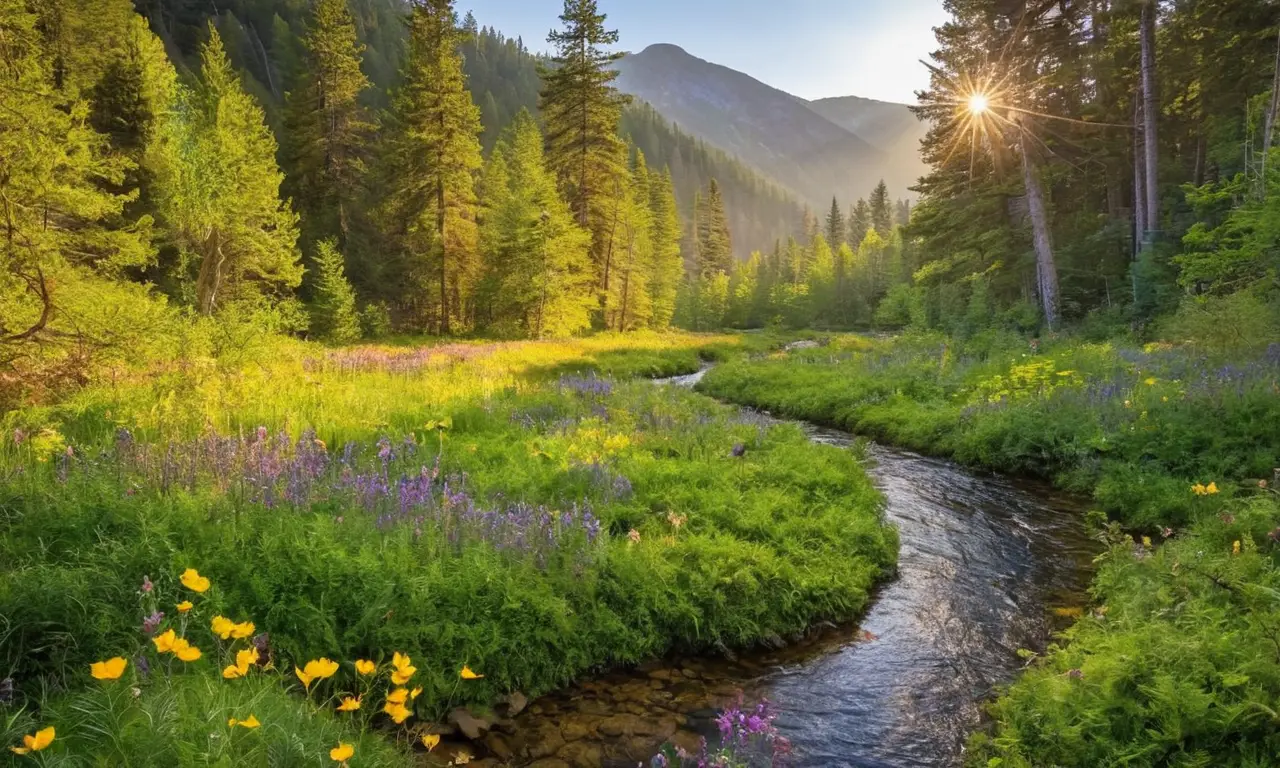 Ecosistema vibrante lleno de vida y belleza