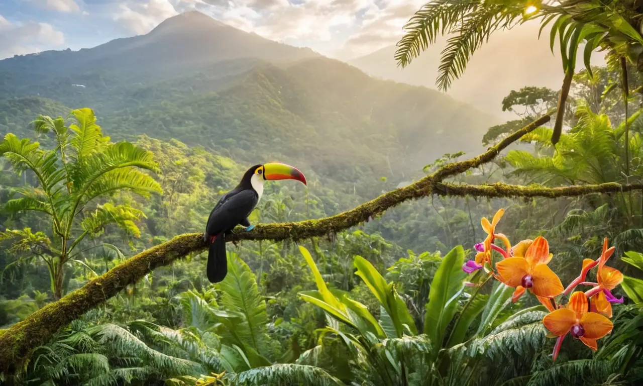 Naturaleza exuberante y colorida en armonía