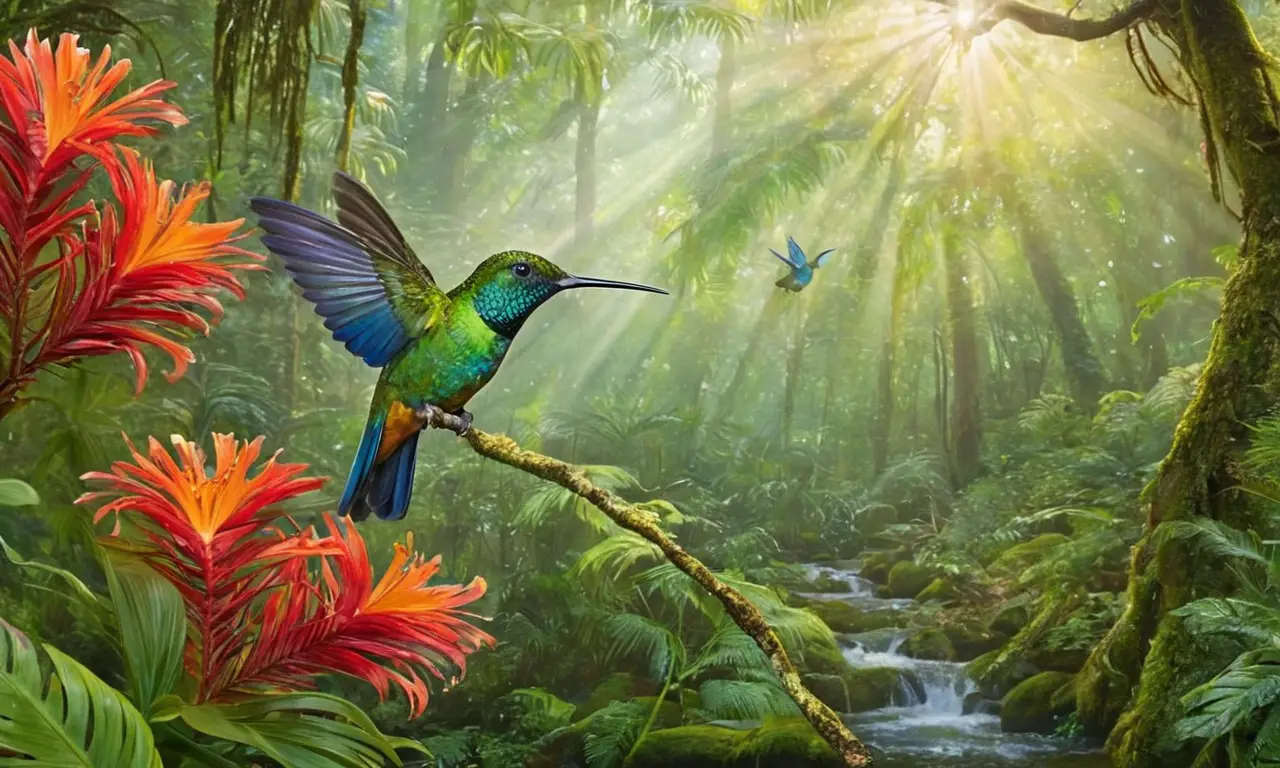 Jungla tropical vibrante llena de vida