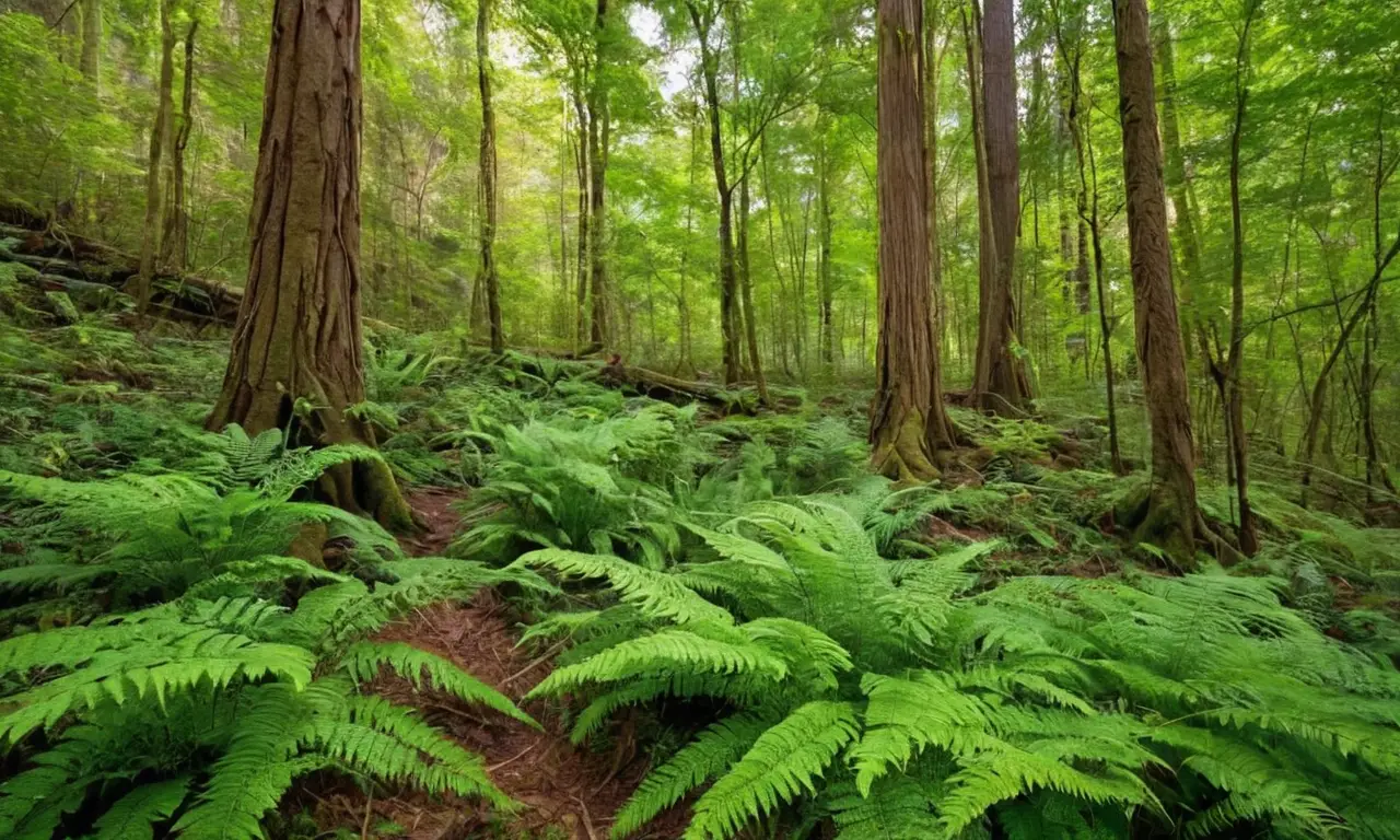 Bosque vibrante lleno de vida y color