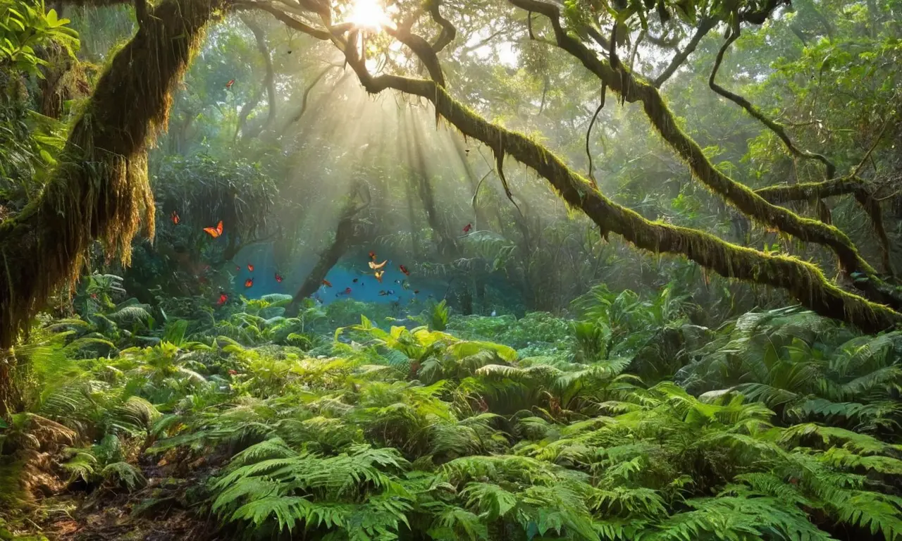 Selva tropical vibrante y llena de vida