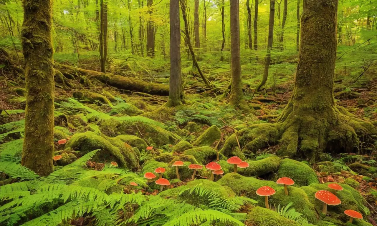 Bosque vibrante lleno de vida y detalles