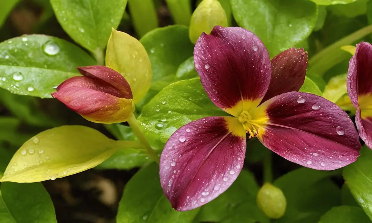 Flores etéreas brillan en un paisaje sublime